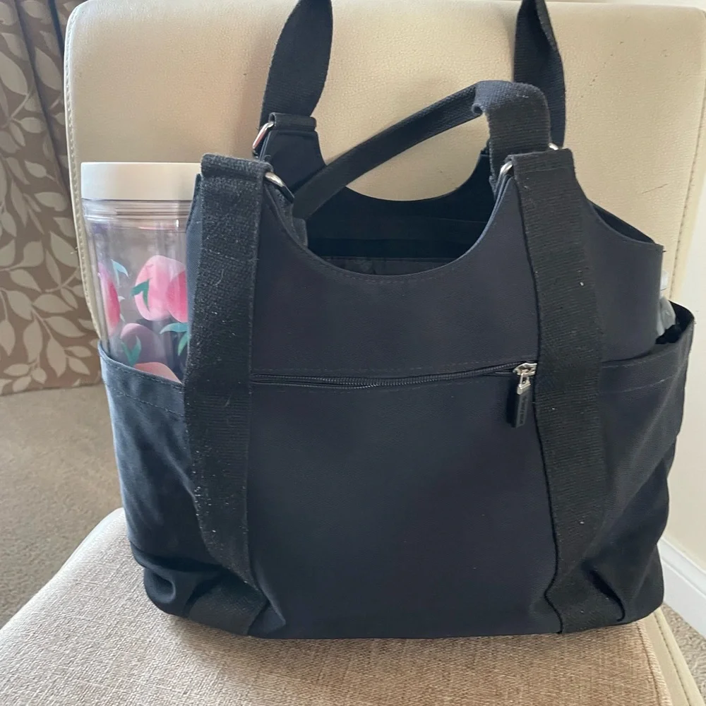 Black purse handbag with Multiple Pockets
